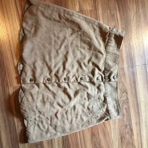 Suede scalloped high waisted skirt!!